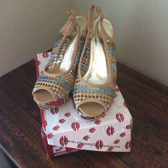 Cherish Shoes Zigzag Knit Jute Wedge Jane Platform Poshmark